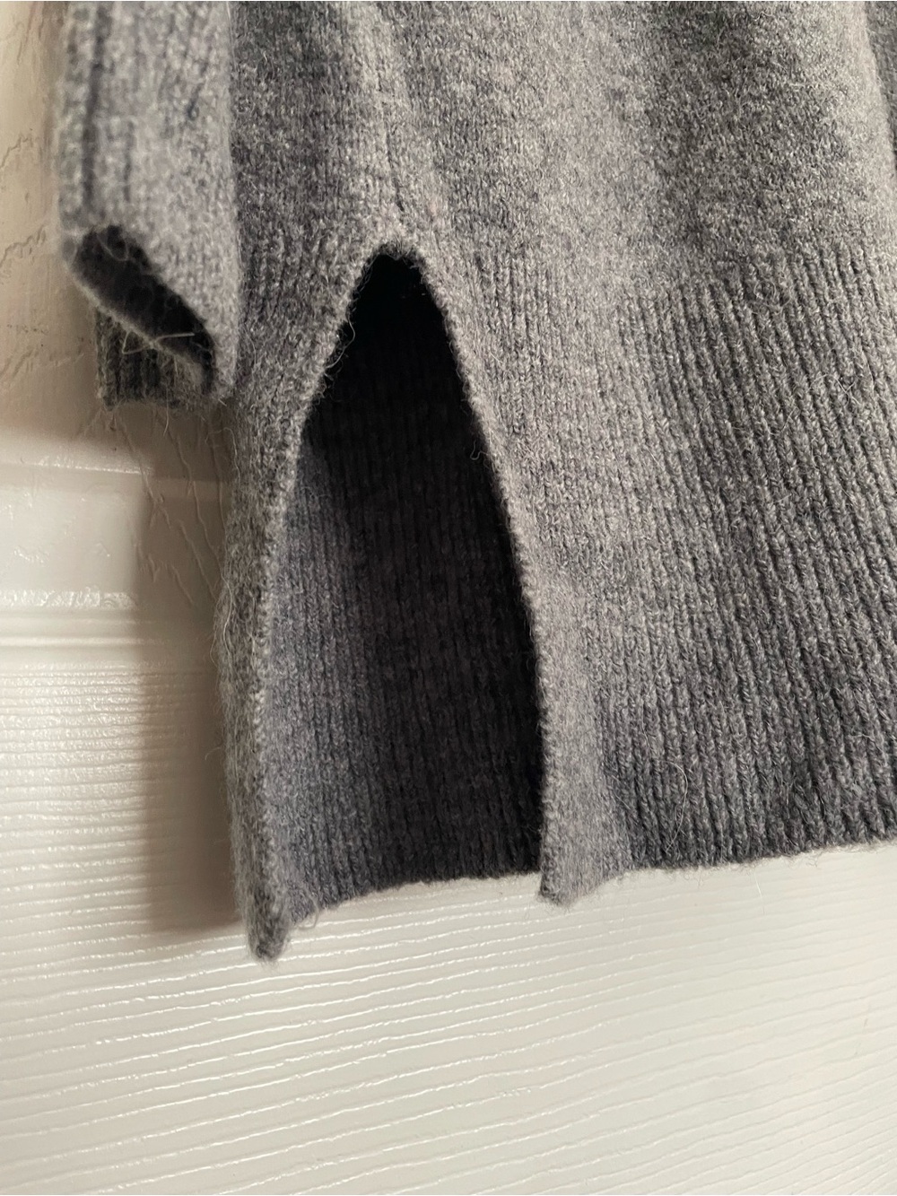 NWT Madewell Wool Blend Women’s size Small Open-Front Gray Cardigan Sweater - Picture 7 of 8